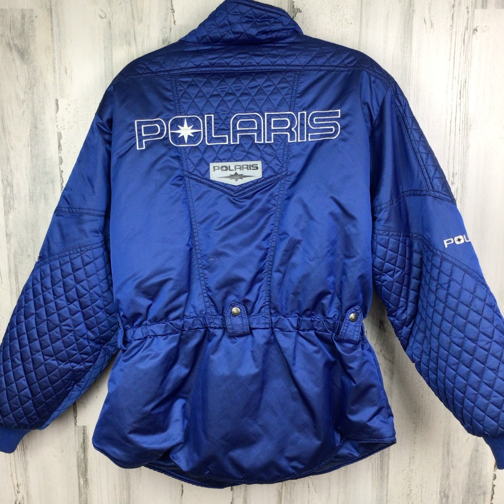 Vintage Polaris Full Zip Thinsulate Snowmobile Racing Jacket Coat Rare Usa